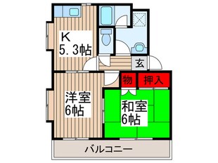 エクセレントヴィラ弐番館の物件間取画像